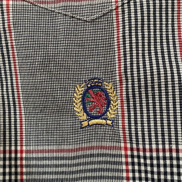 TOMMY HILFIGER Men’s Glen Plaid Shirt, Size Large - Picture 15 of 17